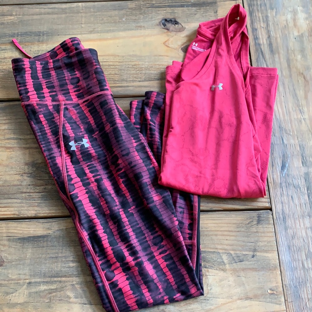 Under Armour athletic pants and top